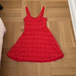 Red Aqua summer dress Medium